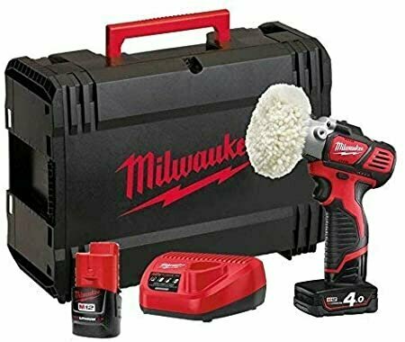 Milwaukee M12 BPS-421X 12V Li-Ion accu schuur-/polijstmachine set (1x 4.0Ah &amp; 1x 2.0Ah accu) in HD Box - 4933447799